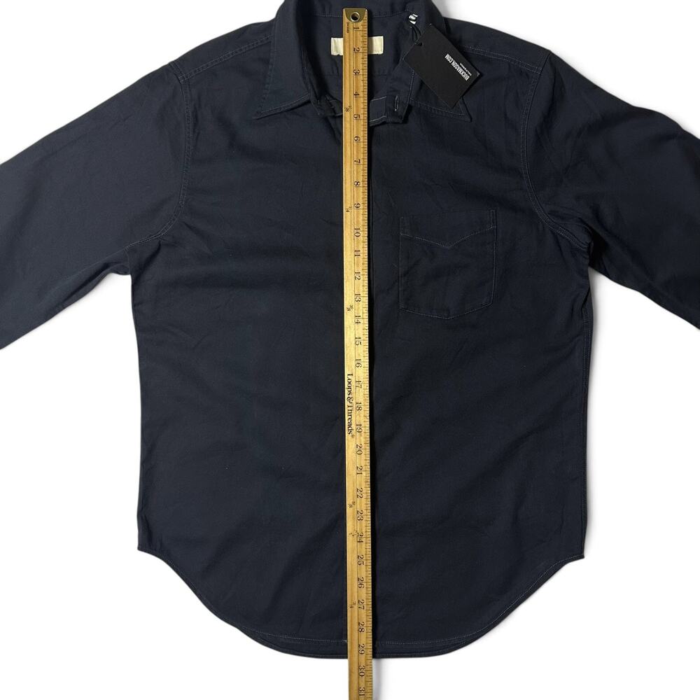 Buck Mason Draped Twill One Pocket Shirt Mens Size M Ironwood Black NWT - Picture 5 of 6